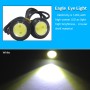 10 PCS 23mm 1.5W DC9-80V Motorcycle Eagle Eye Light Double Lens(White Light)