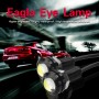 10 PCS 23mm 1.5W DC9-80V Motorcycle Eagle Eye Light Double Lens(White Light)