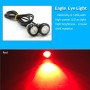 10 PCS 23mm 1.5W DC9-80V Motorcycle Eagle Eye Light Double Lens(Red Light)