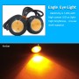 10 PCS 23mm 1.5W DC9-80V Motorcycle Eagle Eye Light Double Lens(Yellow Light)