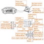 B2912 Мотоцикл мотоциклом приборная панель 12 В ЖК-дисплей. Пробег оборота 2-4 цилиндра.