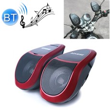 AOVEISE MT493 12V Multi-functional Waterproof Motorcycle Bluetooth Modified Audio Amplifier with Lamp, Support FM & Wired Control (Red Black)