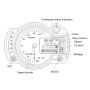 Модифицированная мотоцикл приборная панель 12 В ЖК-дисплея Регулируемое измеритель масла в миле