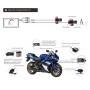 SE100 3 inches HD 1080P Video Motorcycle DVR, Support TF Card /  WiFi / GPS / Loop Recording, with Remote Control