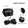 CS-1183A1 DJ-201 Motorcycle Motorboat Petrol Engine Waterproof LCD Digital Display Electronic Tachometer Hour Meter Timer(Black)