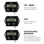 CS-1183A1 DJ-201 Motorcycle Motorboat Petrol Engine Waterproof LCD Digital Display Electronic Tachometer Hour Meter Timer(Black)