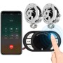 4 inch Motorcycle Waterproof Treble Surround Bluetooth Speaker Player with Colorful Light