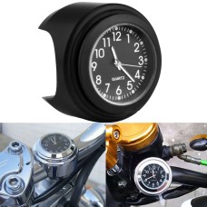 Aluminum Alloy Plating Motorcycle Handlebar Clock(Black Shell Black Background)