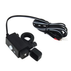 Водонепроницаемый мотоцикл USB -телефон Адаптер зарядного устройства с питанием 5 В двойной порты с двойным портом Smart Harging Power, для телефона, планшетов, GPS