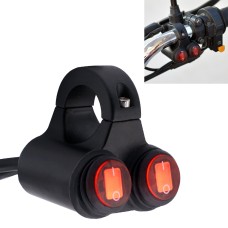 Motorcycle Headlight Auxiliary Light Waterproof Aluminum Alloy Double Flash Switches with Indicator Light