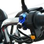 Motorbike Automatically Reset Horn Switch Scooter Motorcycle Aluminum Alloy Flameout Start Switches(Blue)