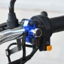 Motorbike Automatically Reset Horn Switch Scooter Motorcycle Aluminum Alloy Flameout Start Switches(Blue)