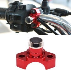 Motorbike Automatically Reset Horn Switch Scooter Motorcycle Aluminum Alloy Flameout Start Switches(Red)