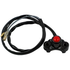 Motorcycle Modification Self-Locking Single Switch Headlight Fog Light Brake Light Emergency Light Switch(Red Button)