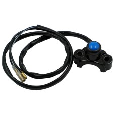 Motorcycle Modification Self-Locking Single Switch Headlight Fog Light Brake Light Emergency Light Switch(Blue Button)