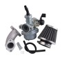 Motorcycles Carburetor Carb Kit + Air Filter + Intake Pipe for ATV 110cc 125cc Engine