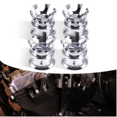 4 PCS / Set Motorcycle Modified Crown Engine Screw Decorative Cover For Harley 750 / 883 / 1200 / 72 / X48(Silver)