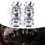 4 PCS / Set Motorcycle Modified Crown Engine Screw Decorative Cover For Harley 750 / 883 / 1200 / 72 / X48(Silver)