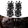 4 PCS / Set Motorcycle Modified Crown Engine Screw Decorative Cover For Harley 750 / 883 / 1200 / 72 / X48(Black)