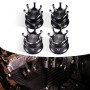 4 PCS / Set Motorcycle Modified Crown Engine Screw Decorative Cover For Harley 750 / 883 / 1200 / 72 / X48(Black and White)