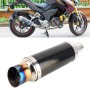 Universal Motorcycle Carbon Fiber Stainless Steel Exhaust Pipe Muffler, Connector Inside Diameter: 4.8cm