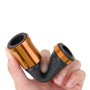 2 PCS Motorcycle Universal  Net Texture Metal Right and Left Handle Bar Grips with Rubber Cover(Orange)