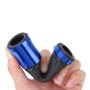 2 PCS Motorcycle Universal  Net Texture Metal Right and Left Handle Bar Grips with Rubber Cover(Blue)