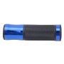 2 PCS Motorcycle Universal  Net Texture Metal Right and Left Handle Bar Grips with Rubber Cover(Blue)