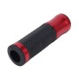 2 PCS Motorcycle Universal  Net Texture Metal Right and Left Handle Bar Grips with Rubber Cover(Red)