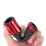 2 PCS Motorcycle Universal  Net Texture Metal Right and Left Handle Bar Grips with Rubber Cover(Red)
