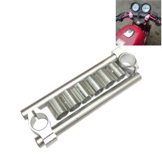 Motorcycle Modification Accessories CNC Handle Bar Grips Set(Silver)