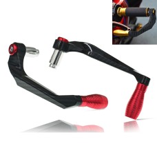 Motorcycle Modification Accessories Carbon Fiber Horn Shape Gear Brake Clutch Handbrake Set(Red)