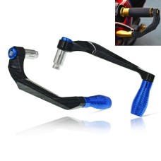 Motorcycle Modification Accessories Carbon Fiber Horn Shape Gear Brake Clutch Handbrake Set(Blue)