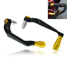 Motorcycle Modification Accessories Carbon Fiber Horn Shape Gear Brake Clutch Handbrake Set(Gold)