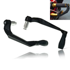 Motorcycle Modification Accessories Carbon Fiber Horn Shape Gear Brake Clutch Handbrake Set(Black)