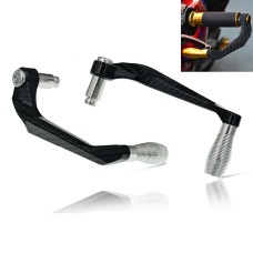 Motorcycle Modification Accessories Carbon Fiber Horn Shape Gear Brake Clutch Handbrake Set(Silver)