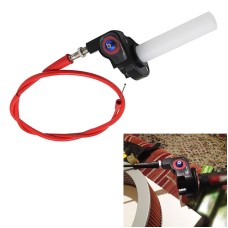 Off-road Motorcycle Modified 22mm Handle Throttle Clamp Hand Grip Big Torque Oil Visual Throttle Accelerator for with Cable(Red with Red Throttle Cable)