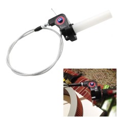 Off-road Motorcycle Modified 22mm Handle Throttle Clamp Hand Grip Big Torque Oil Visual Throttle Accelerator for with Cable(Red with Silver Throttle Cable)