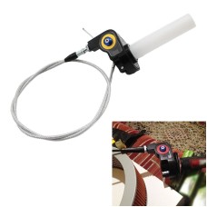 Off-road Motorcycle Modified 22mm Handle Throttle Clamp Hand Grip Big Torque Oil Visual Throttle Accelerator for with Cable(Gold with Silver Throttle Cable)