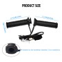 WUPP CS-095D1 Motorcycle Modified Adjustable Temperature Silicone Universal Electric Heating Hand Cover Heated Grip Handlebar(Black)