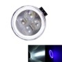 10W 6000K 800LM 4 LED White Motorcycle Headlight Lamp with Blue Angle Eye Lamp, DC 9-36V