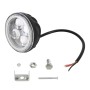 10W 6000K 800LM 4 LED White Motorcycle Headlight Lamp with Red Angle Eye Lamp, DC 9-36V