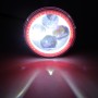 10 Вт 6000K 800LM 4 Светодиодная белая фар-лампа мотоцикла с красной угловой глазной лампой, DC 9-36V