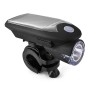 2 ПК 3W 240LM USB Solar Energy Motorcycle / Bicycle Light Set, передний свет+задний свет (черный)