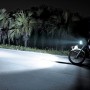 Owl Shape 20W 2000 LM 6000K Motorcycle Headlight Lamp with 2 COB Lamps and LED Projector Lens, DC 12-80V (White Light)