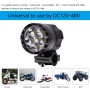 DC12V 4000LM 6000K 30W IP67 6 LED Lamp Beads Motorcycle Aluminum Alloy LED Headlight Lamps with Switch, Constantly Bright