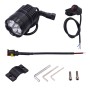 DC12V 4000LM 6000K 30W IP67 6 LED Lamp Beads Motorcycle Aluminum Alloy LED Headlight Lamps with Switch, Constantly Bright