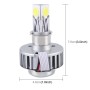 25W 2500 LM 6000K Motorcycle Headlight with 3 LED Lamps, DC 6-36V(White Light)