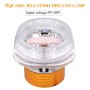 Motorcycle 30W DC 12V-85V IP66 Square Jellyfish Breathable Lamp Double Aperture LED Headlight(Pink Light)