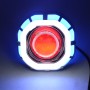 Motorcycle 30W DC 12V-85V LED Headlight Built-in octagonal Double Aperture Angle Eyes + Devil Eye(Blue Light)